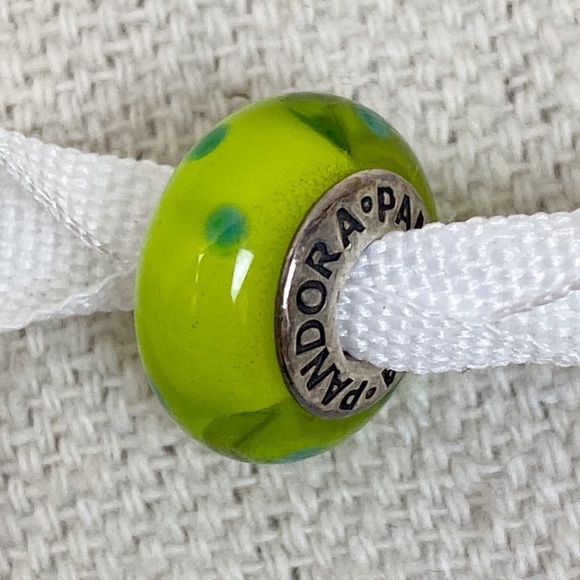 Pandora Lime Green Murano Glass Charm - Picture 2 of 4
